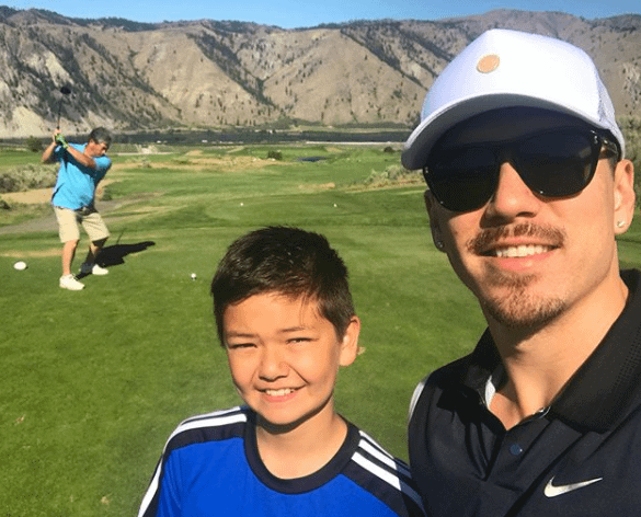 Bryan Tanaka with Brother, Danny on Golf Course 2018