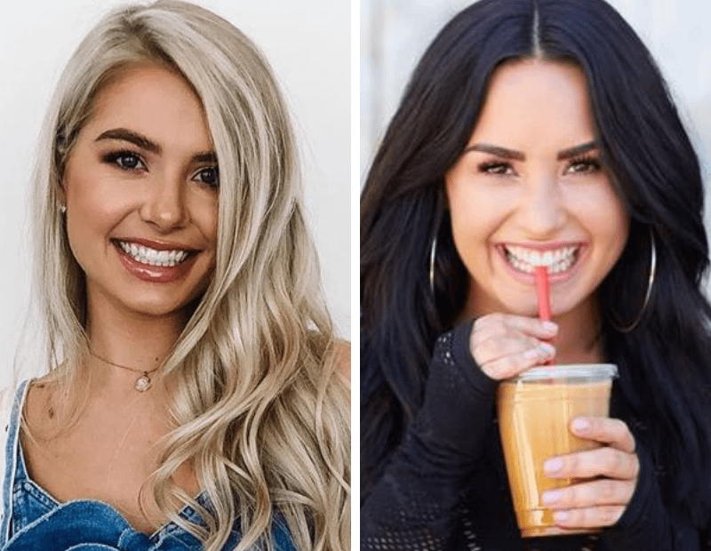 Demi Lovato watching Hannah Brown on The Bachelorette