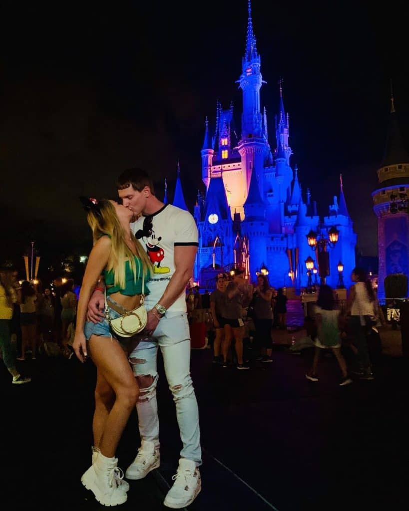 Juliette Porter with Sam Logan in Disneyland