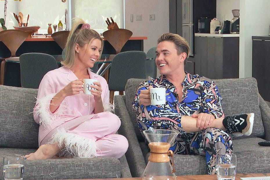 Katie Peterson and Jesse McCartney on Celebrity Watch Party